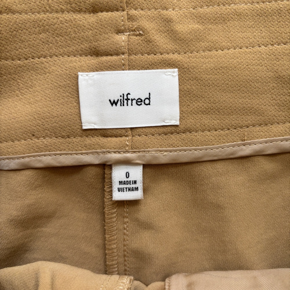 Aritzia Wilfred Bowtie Pant Size 0 NEW NWT Sandy Beige - Picture 9 of 16